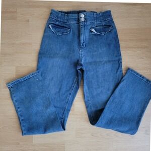 Maeve Jeans Womens Size 29 Blue Anthropologie High Rise Buckle Back